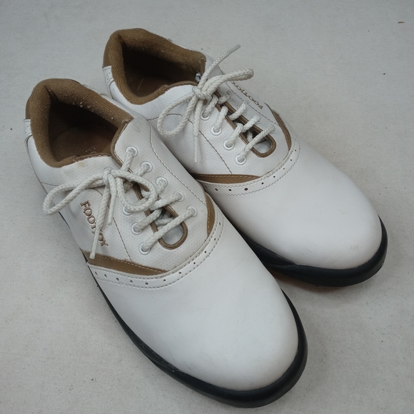 FootJoy Shoes - FootJoy Women's White and Brown Athletic Golf Shoes